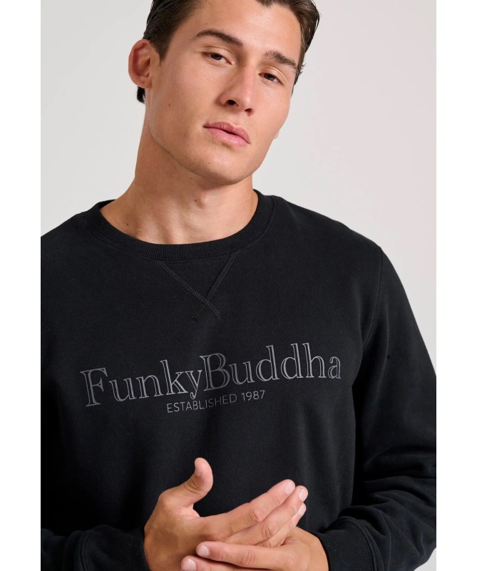 Funky Buddha Φούτερ με branded τύπωμα στο στήθος. - 2