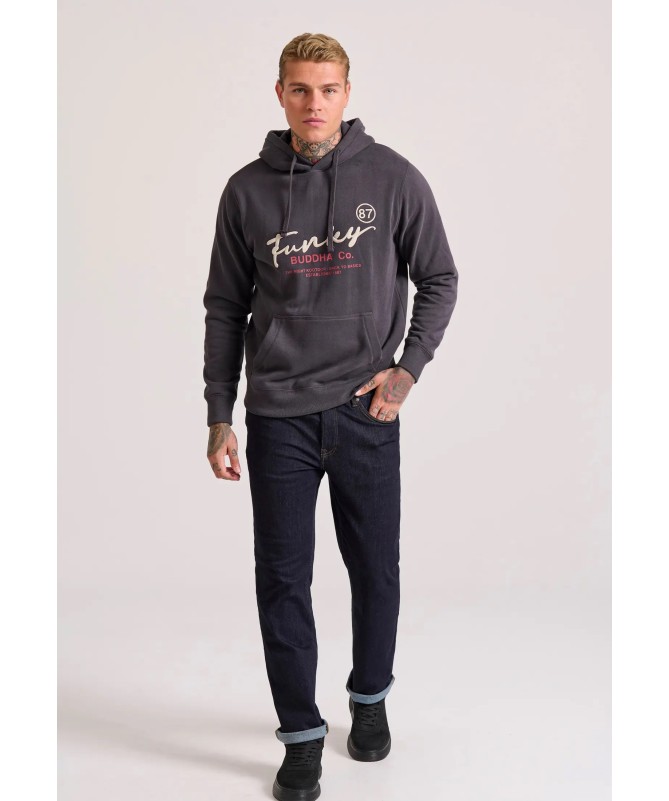 Funky Buddha Relaxed fit φούτερ με κέντημα στο στήθος. - 2