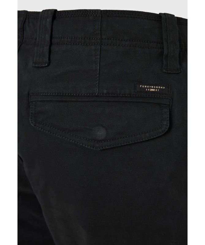 Funky Buddha Ανδρικό comfort cargo παντελόνι με cuffed τελείωμα. - FBM010-030-02 - 3