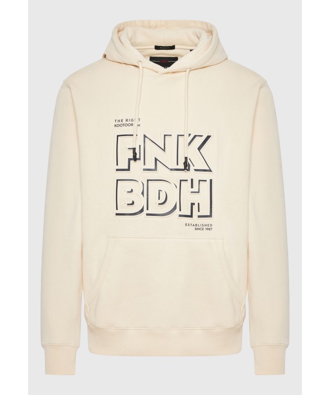 Funky Buddha Ανδρικό Relaxed fit φούτερ με embossed τύπωμα στο στήθος. - 3