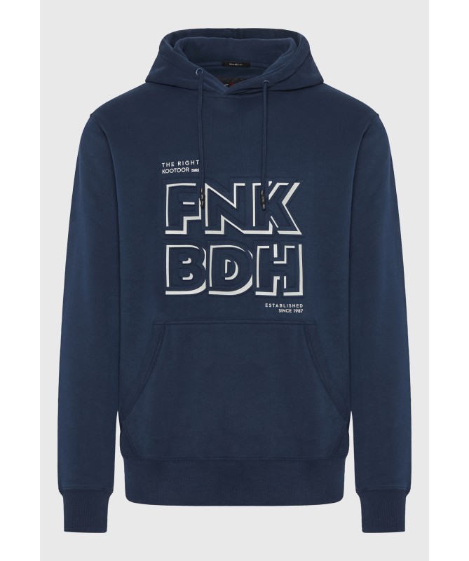 Funky Buddha Ανδρικό Relaxed fit φούτερ με embossed τύπωμα στο στήθος. - FBM010-018-06 - 4