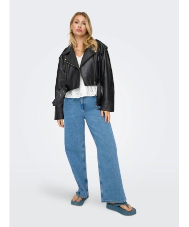 ONLY ΓΥΝΑΙΚΕΙΟ ΜΠΟΥΦΑΝ ΔΕΡΜΑΤΙΝΗ OVERSIZED - 1