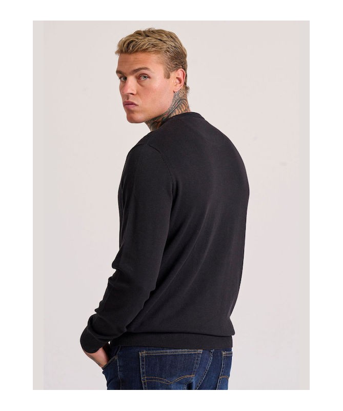 Funky Buddha ανδρικό πουλόβερ μονόχρωμο Regular Fit - 7
