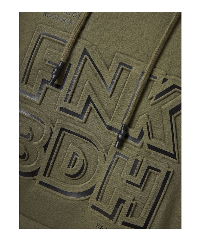 Funky Buddha Ανδρικό Relaxed fit φούτερ με embossed τύπωμα στο στήθος. - FBM010-018-06 - 6