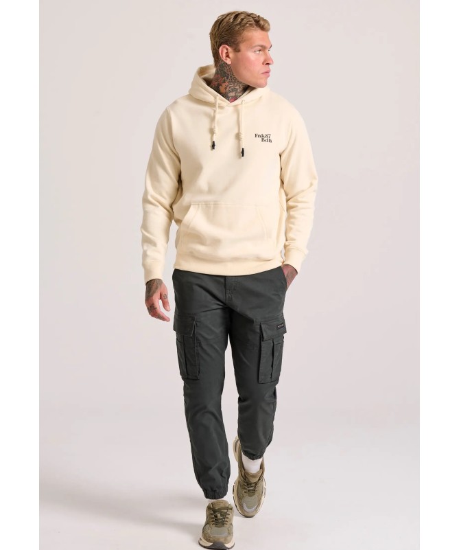 Funky Buddha Ανδρικό comfort cargo παντελόνι με cuffed τελείωμα. - FBM010-030-02 - 9