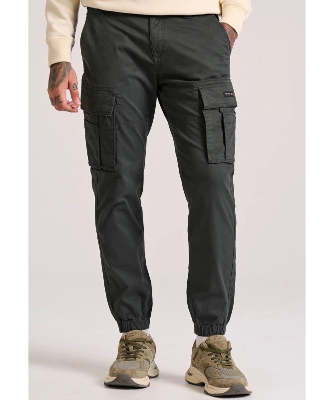 Funky Buddha Ανδρικό comfort cargo παντελόνι με cuffed τελείωμα. - FBM010-030-02 - 10