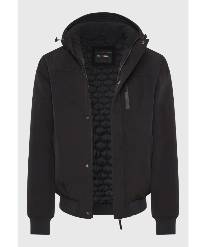 Funky Buddha Ανδρικό bomber μπουφάν με κουκούλα. - fbm010-020-01 - 2