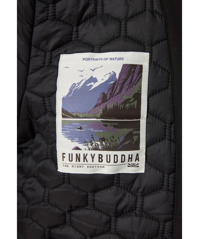 Funky Buddha Ανδρικό bomber μπουφάν με κουκούλα. - fbm010-020-01 - 3