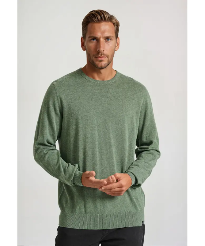 Funky Buddha ανδρικό πουλόβερ μονόχρωμο Regular Fit - 10