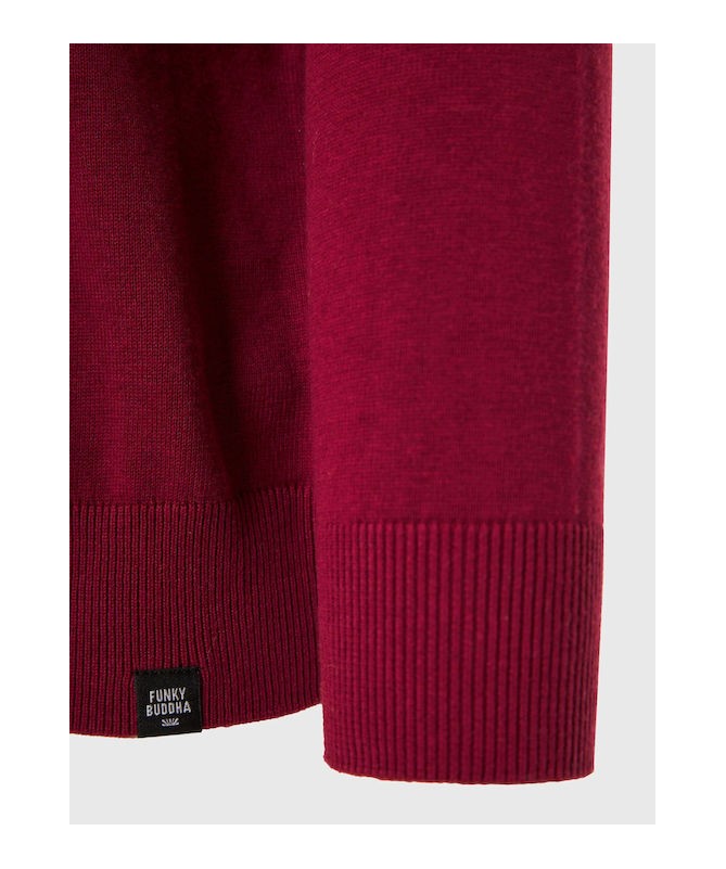 Funky Buddha ανδρικό πουλόβερ μονόχρωμο Regular Fit - 27