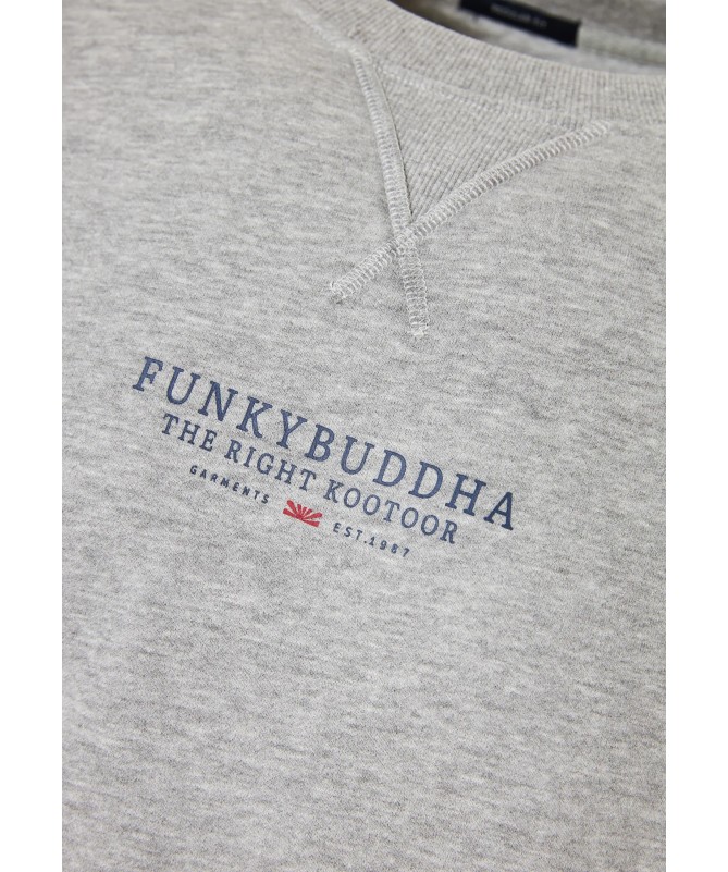 Funky Buddha Ανδρικό φούτερ με τυπωμένο λογότυπο - 7