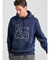 Funky Buddha Ανδρικό Relaxed fit φούτερ με embossed τύπωμα στο στήθος. - 1