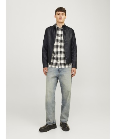 JACK AND JONES ΑΝΔΡΙΚΟ ΔΕΡΜΑΤΙΝΟ ΜΠΟΥΦΑΝ - 12261195 - 1