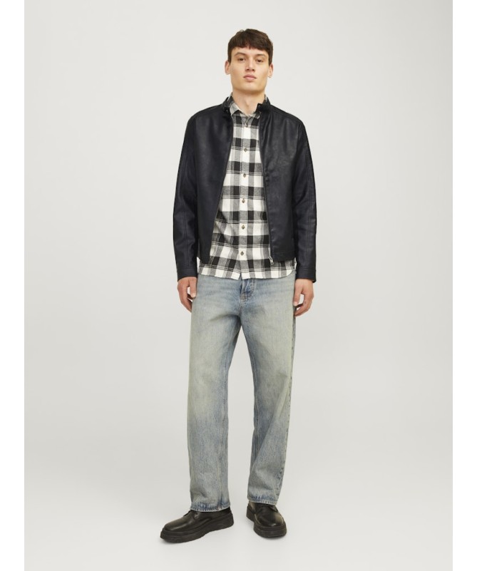 JACK AND JONES ΑΝΔΡΙΚΟ ΔΕΡΜΑΤΙΝΟ ΜΠΟΥΦΑΝ - 12261195 - 1