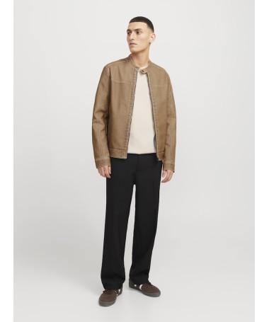 JACK AND JONES ΑΝΔΡΙΚΟ ΔΕΡΜΑΤΙΝΟ ΜΠΟΥΦΑΝ - 12273244 - 1