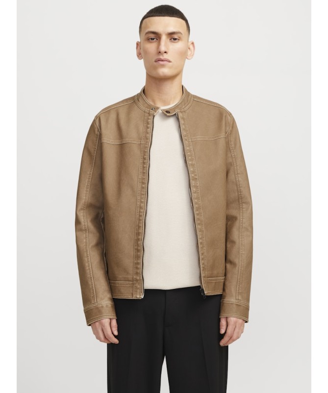 JACK AND JONES ΑΝΔΡΙΚΟ ΔΕΡΜΑΤΙΝΟ ΜΠΟΥΦΑΝ - 12273244 - 2