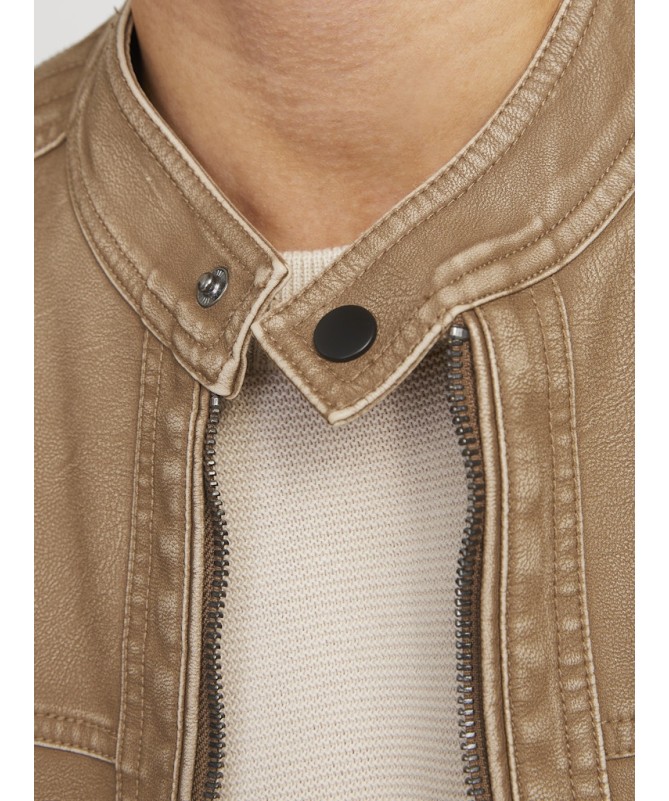 JACK AND JONES ΑΝΔΡΙΚΟ ΔΕΡΜΑΤΙΝΟ ΜΠΟΥΦΑΝ - 12273244 - 4
