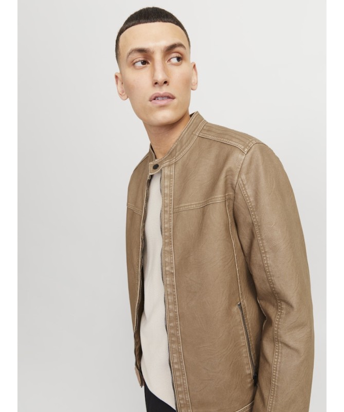 JACK AND JONES ΑΝΔΡΙΚΟ ΔΕΡΜΑΤΙΝΟ ΜΠΟΥΦΑΝ - 12273244 - 3