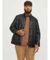 JACK AND JONES PLUS FIT ΔΕΡΜΑΤΙΝΟ ΜΠΟΥΦΑΝ - 1