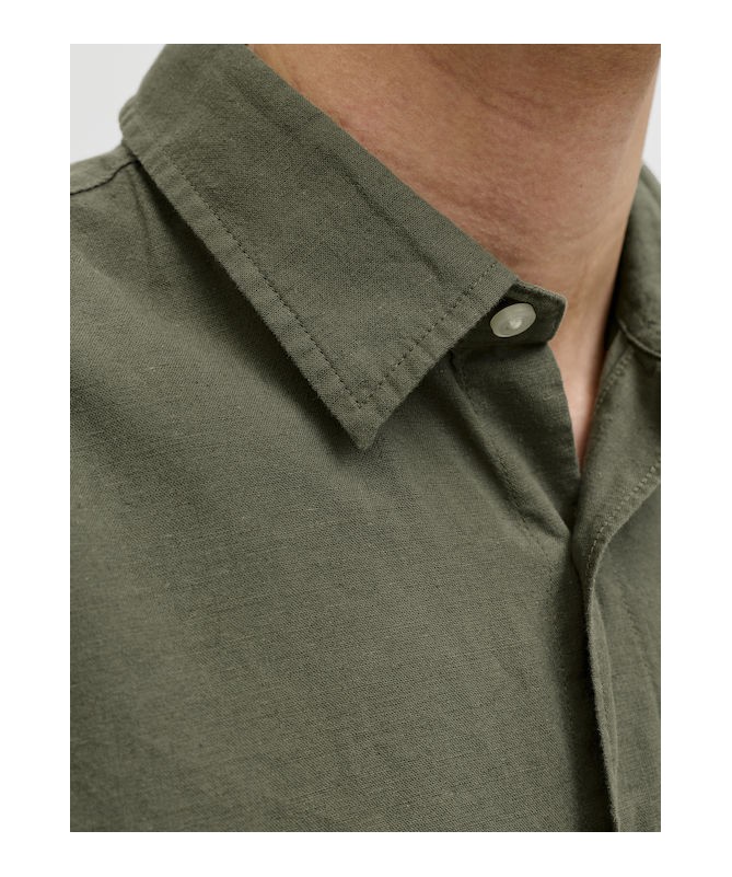 JACK & JONES ΑΝΔΡΙΚΟ ΠΟΥΚΑΜΙΣΟ ΛΙΝΟ - 12288595 - 4