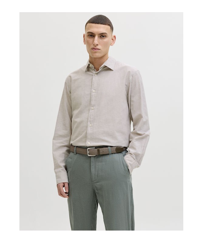 JACK & JONES ΑΝΔΡΙΚΟ ΠΟΥΚΑΜΙΣΟ ΛΙΝΟ - 12288595 - 5