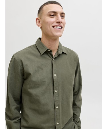 JACK & JONES ΑΝΔΡΙΚΟ ΠΟΥΚΑΜΙΣΟ ΛΙΝΟ - 1