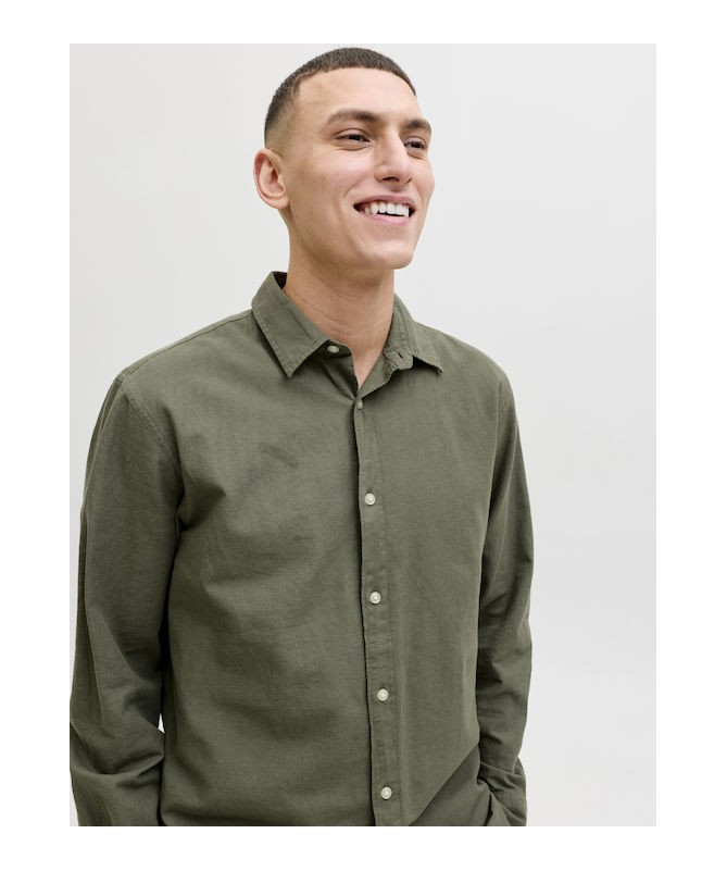 JACK & JONES ΑΝΔΡΙΚΟ ΠΟΥΚΑΜΙΣΟ ΛΙΝΟ - 12288595 - 1