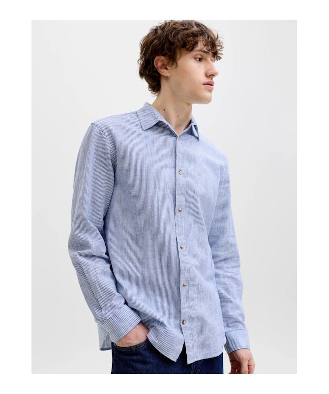 JACK & JONES ΑΝΔΡΙΚΟ ΠΟΥΚΑΜΙΣΟ ΛΙΝΟ - 1