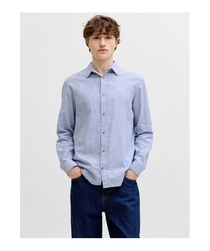 JACK & JONES ΑΝΔΡΙΚΟ ΠΟΥΚΑΜΙΣΟ ΛΙΝΟ - 2