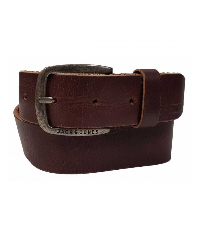 JACK AND JONES LEATHER BELT BROWN - 1