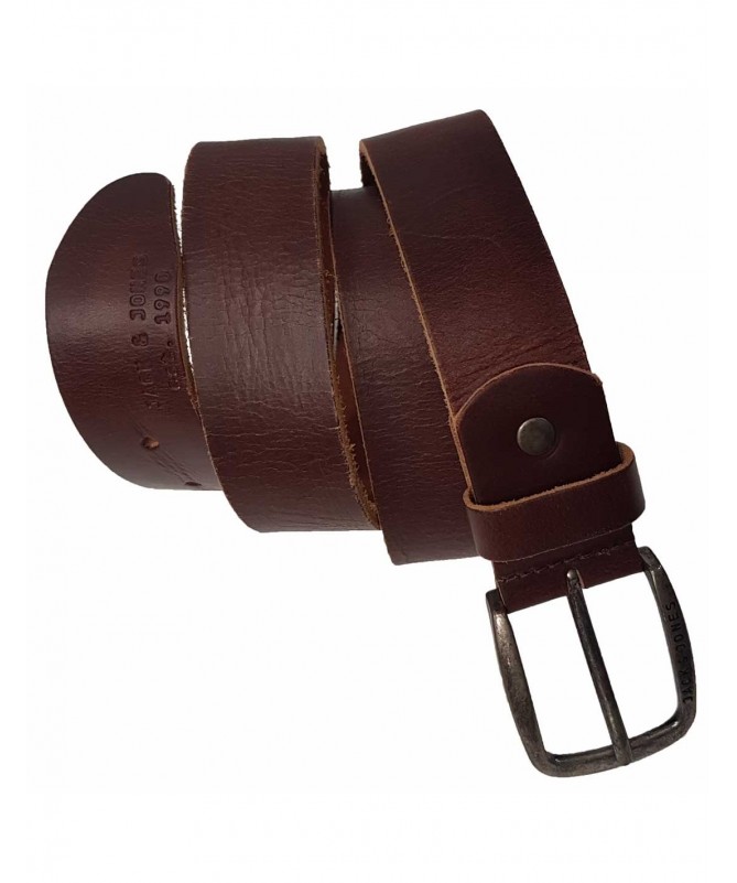 JACK AND JONES LEATHER BELT BROWN - 2