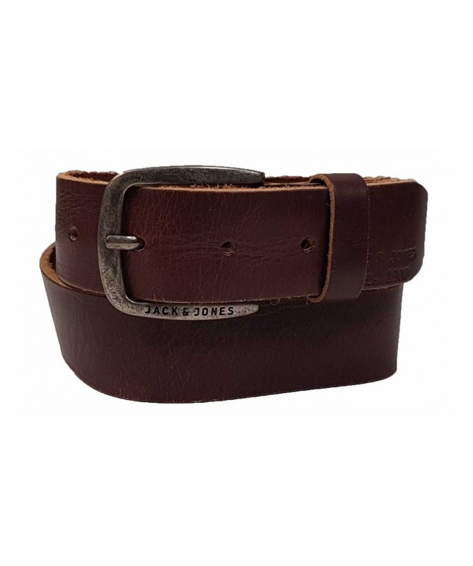 JACK AND JONES LEATHER BELT BROWN - 3