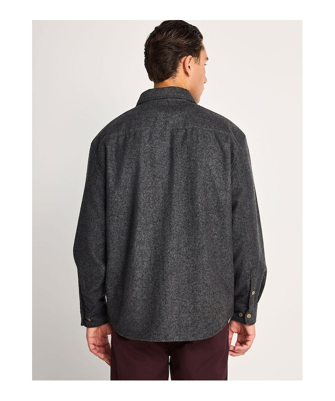 Ανδρικό μάλλινο overshirt πουκάμισο με τσέπες - FBM014-010-05 - 5