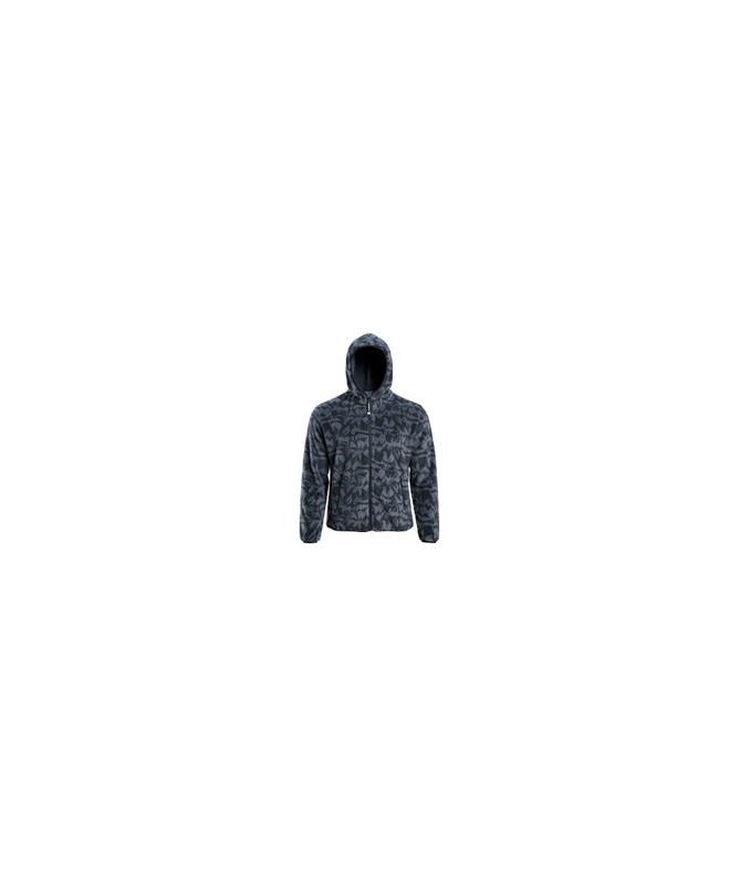 Ανδρική fleece ζακέτα με κουκούλα και jacquard μοτίβο - 4