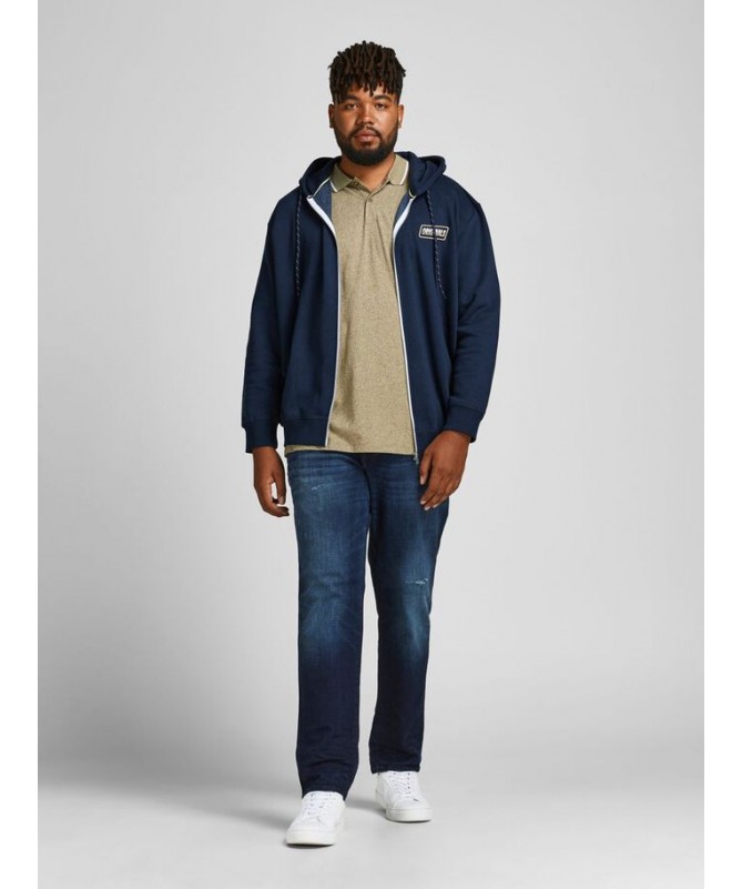LOOPBACK ZIP PLUS SIZE HOODIE - 3