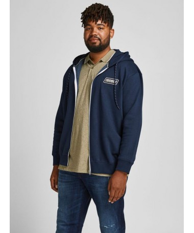 LOOPBACK ZIP PLUS SIZE HOODIE - 1