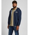 LOOPBACK ZIP PLUS SIZE HOODIE - 1