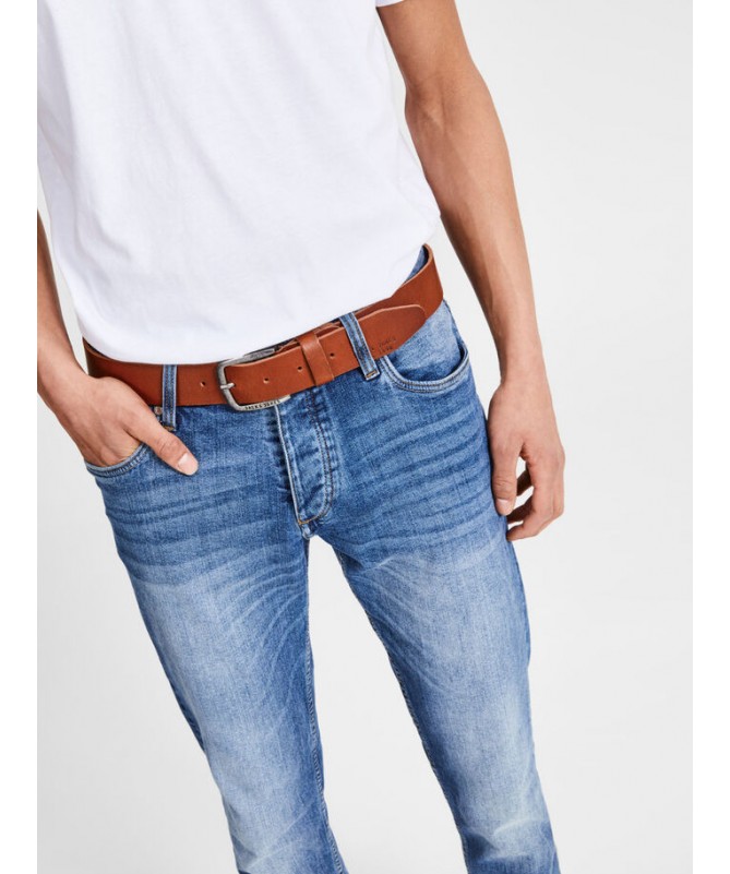 JACK AND JONES LEATHER BELT MOCHA - 12111286MOCHA - 4