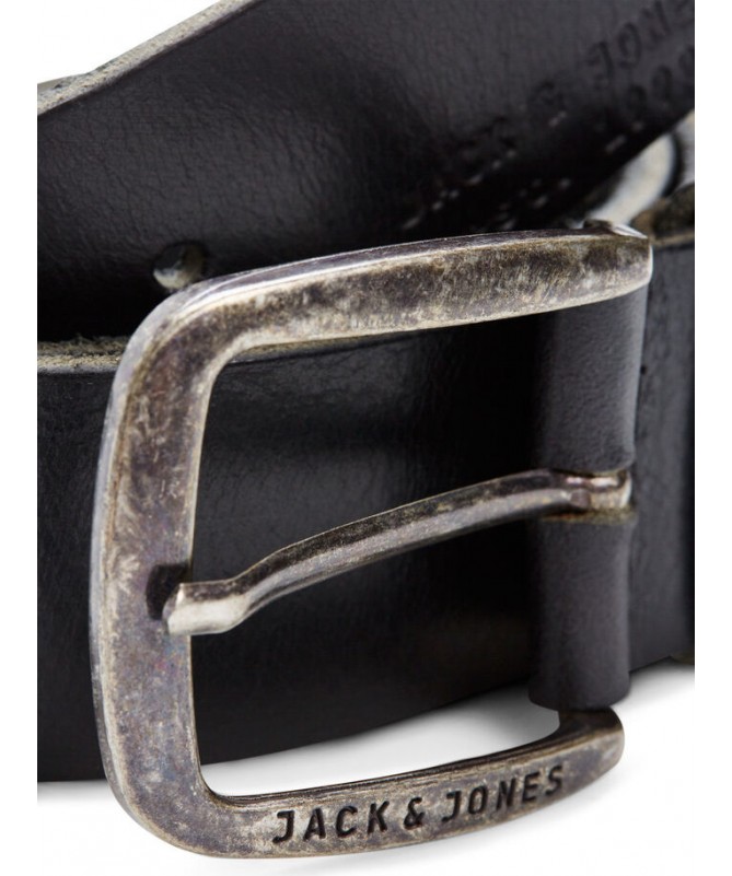 JACK AND JONES LEATHER BELT BLACK - 2
