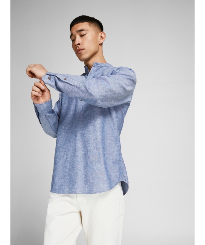 JACK & JONES ΑΝΔΡΙΚΟ ΛΙΝΟ ΠΟΥΚΑΜΙΣΟ - 6