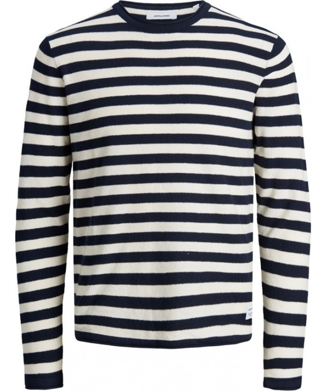JACK AND JONES STRIPED NAVY - 12173974NAVY - 1