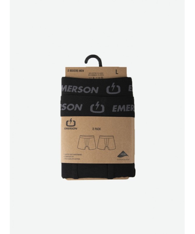 Emerson 2 Pack Men's Boxer Black Πακέτο 2 Τεμαχίων - 1